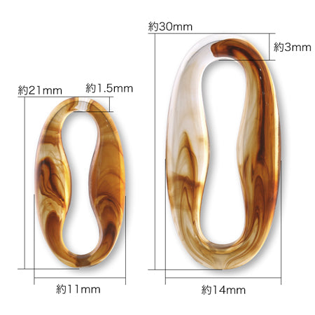 Acrylic, German-made ring, Oval 6, Crystal [Outlet]