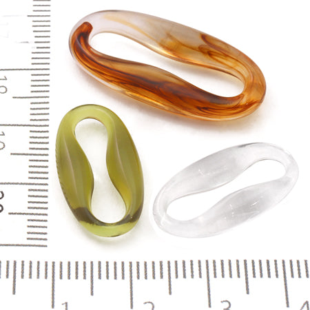 Acrylic, German-made ring, Oval 6, Crystal [Outlet]