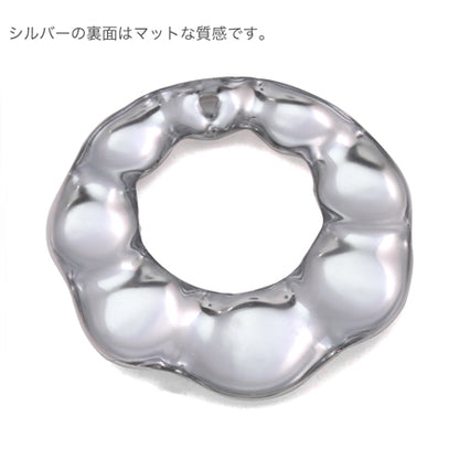 Acrylic German Ring Round 11 Silver