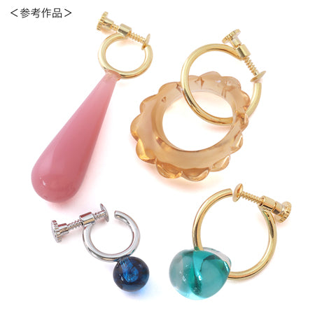 Earrings screw type hoop gold