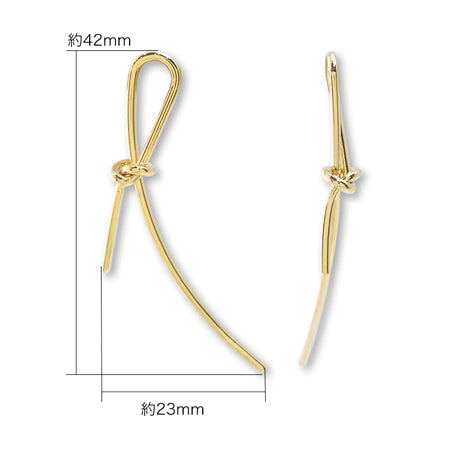 Metal-part, knot-ribbon gold.