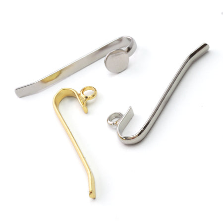 Pony hook small with ring rhodium color