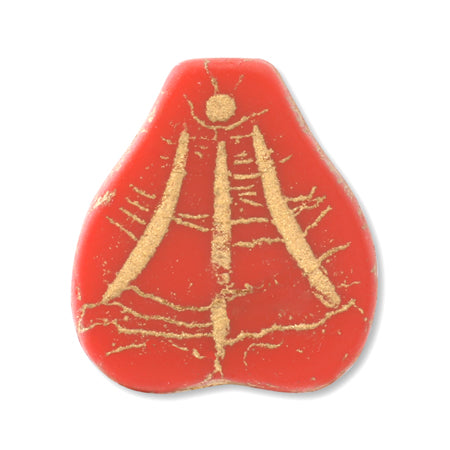 Czech Flat Petal Red Mat/B [Outlet]