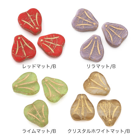 Czech Flat Petal Red Mat/B [Outlet]