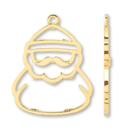 レジンフレーム クリスマス サンタクロース1　ゴールド