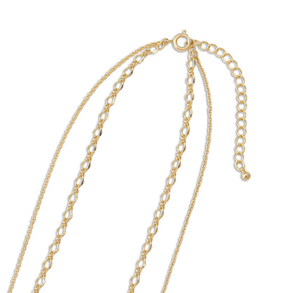 Chain necklace 2 strands No. 2 with adjuster gold