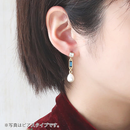 Earrings stainless steel with stone ring 