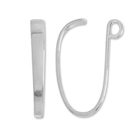 Ear hook with rhodium collar