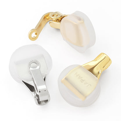 Clip with ring rhodium color
