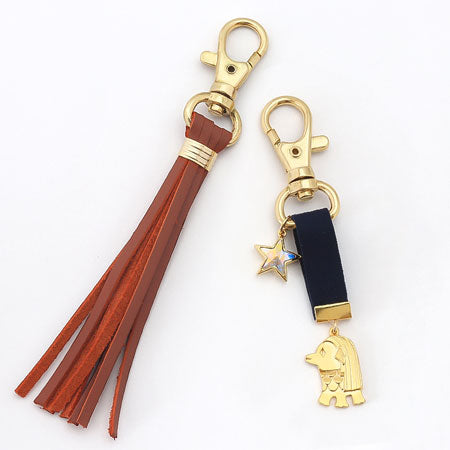 Keychain Nasukan 2 for flat string with rotating ring Gold