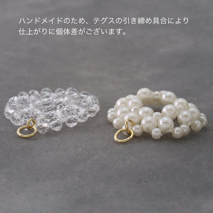 Swing parts round knit beads crystal/G