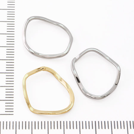 Metal parts variant 3 (with cuts) rhodium color