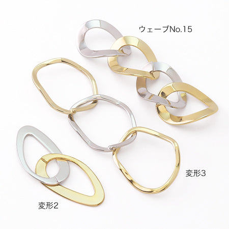 Metal parts deformation 3 (with cuts) gold