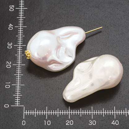 Resin pearl Baroque drop 2 cream