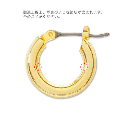 Earrings titanium hoop chunky rhodium color