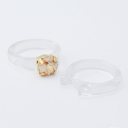 Ring stand resin stone seat No.2 clear