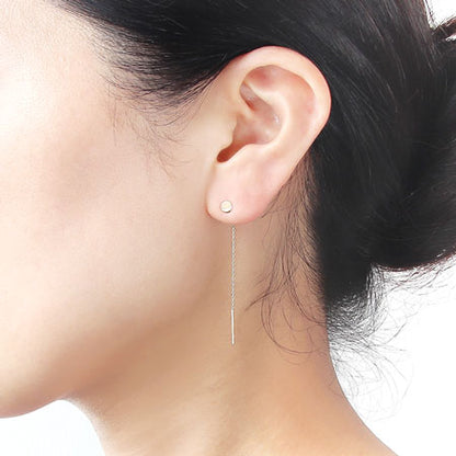 American earrings round plate gold