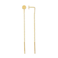 American earrings round plate gold
