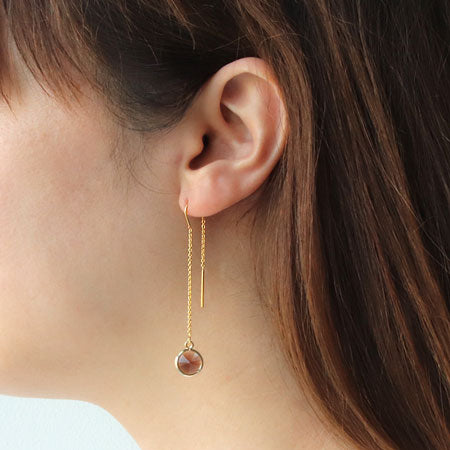American earrings U-shaped rhodium color
