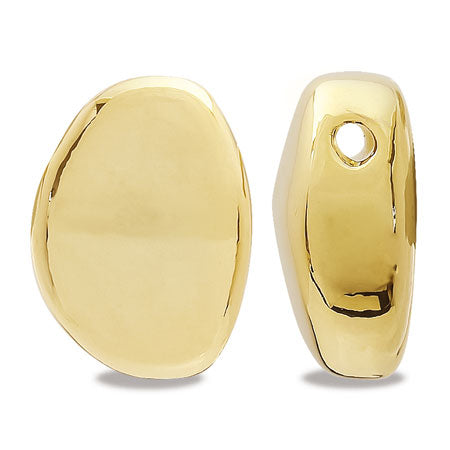 Metal beads beans horizontal hole gold