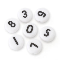 Acrylbead Number White