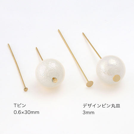 デザインピン 丸皿 3mm　ゴールド