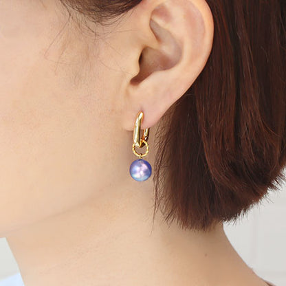 Design earrings hoop oval gold