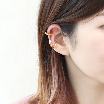 Ear cuff spring type No.1 cubic zirconia/RC