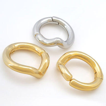Ear cuff spring type No.2 rhodium color