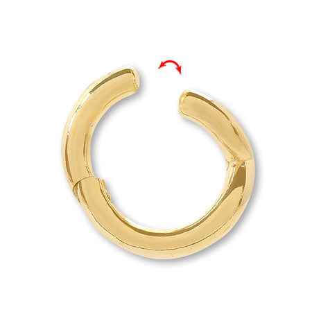 Ear cuff spring type No.2 rhodium color