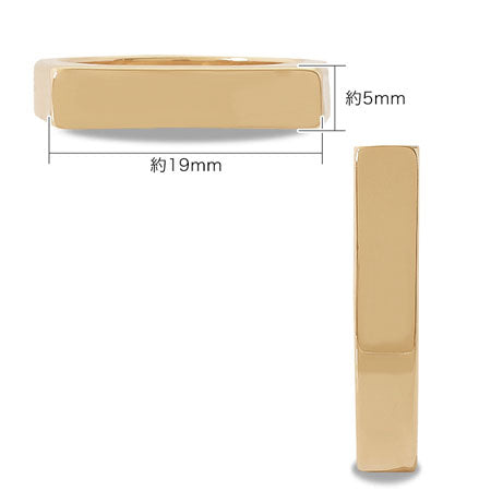 Signet ring stand rectangular black (with coating)