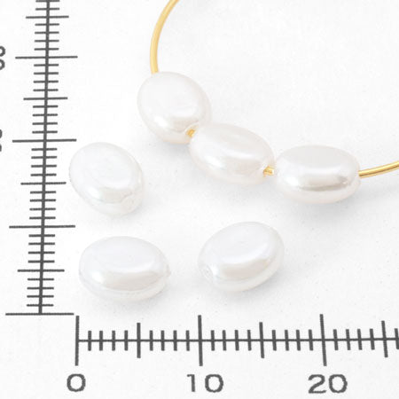 Resin pearl Baroque oval
