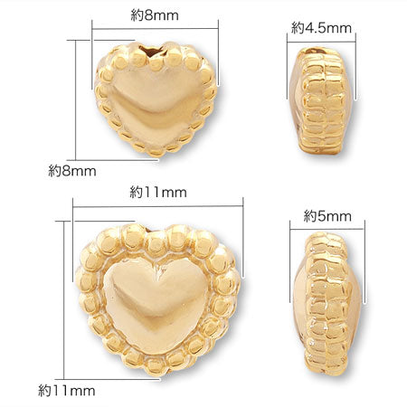 CCB Parts Heart 2 Vertical Hole Rhodium Color