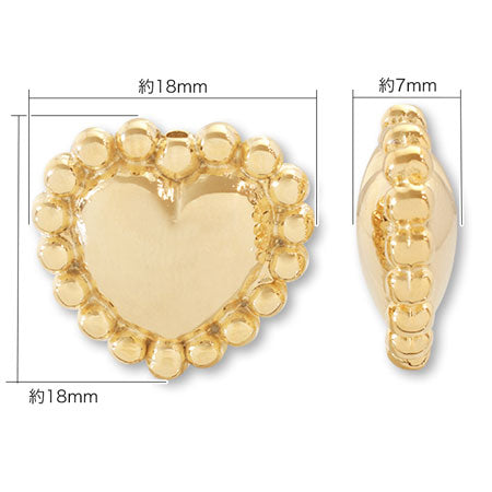 CCB Parts Heart 2 Vertical Hole Rhodium Color