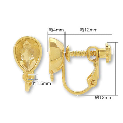 Iyarring Nejibane Ishiza Ishiza: 4320 8 × 6 mm Gold