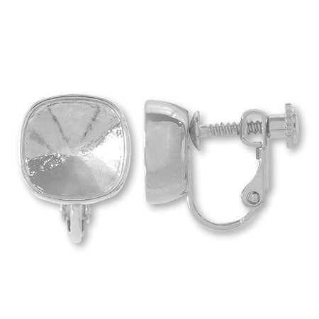 Earrings screw spring stone seat 