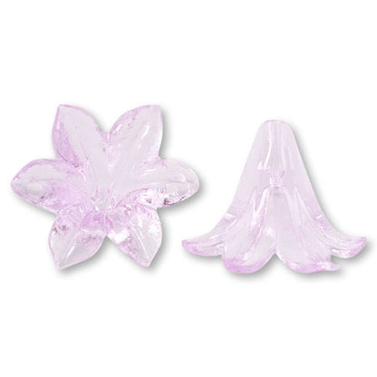 アクリル ドイツ製 花27　クリアピンク