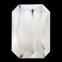 Czech Glass Stone Octagon Silk White [Outlet]