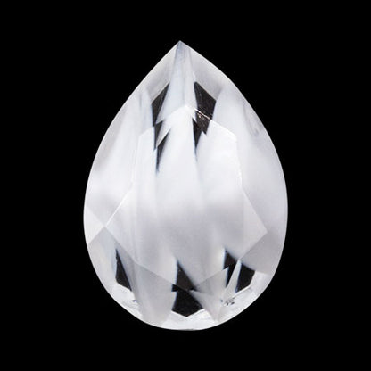 Czech Glass Stone Drop Silk Blue White [Outlet]