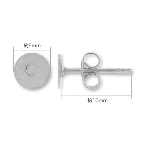 Stainless steel piercing round plate gold