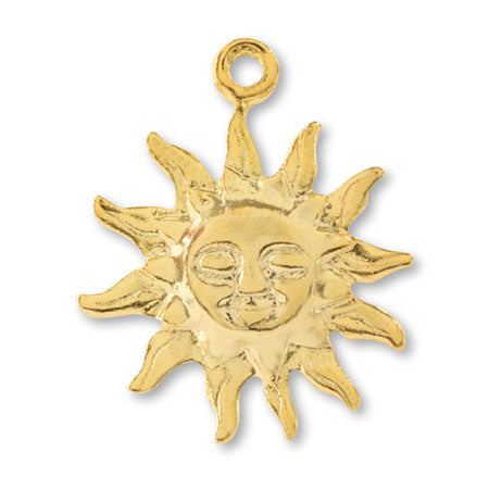 真鍮チャーム 太陽　ゴールド