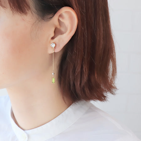 Soft fit earrings round plate rhodium color