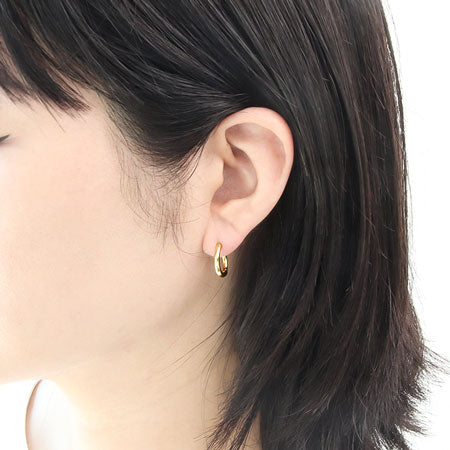 Design earrings hoop round gold