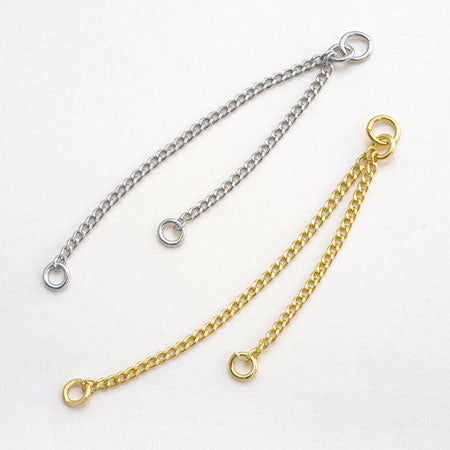Chain parts 125SDC2 with jump ring rhodium color (approx. 2.5/3.5cm)