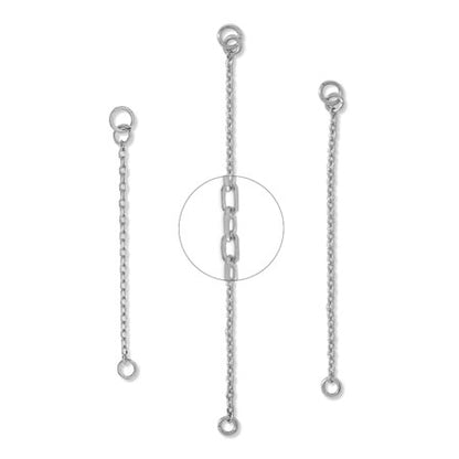 Chain parts 220SDC4 with jump ring rhodium color