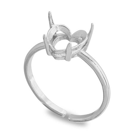 Ring stand with stone seat heart 