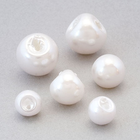 Resin pearl Suzumaru white