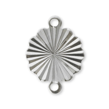 Joint Parts Round Cut Approximately 12.5 × 9.5mm Rosium Color