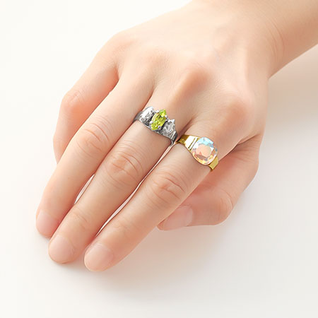 リング台 幅広変形　ゴールド