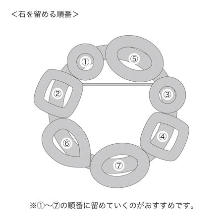Brooch empty frame circle No.2 gold